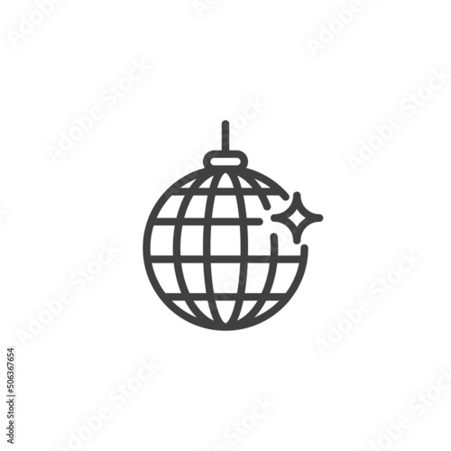 Disco ball line icon