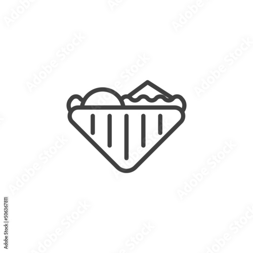 Sandwich line icon