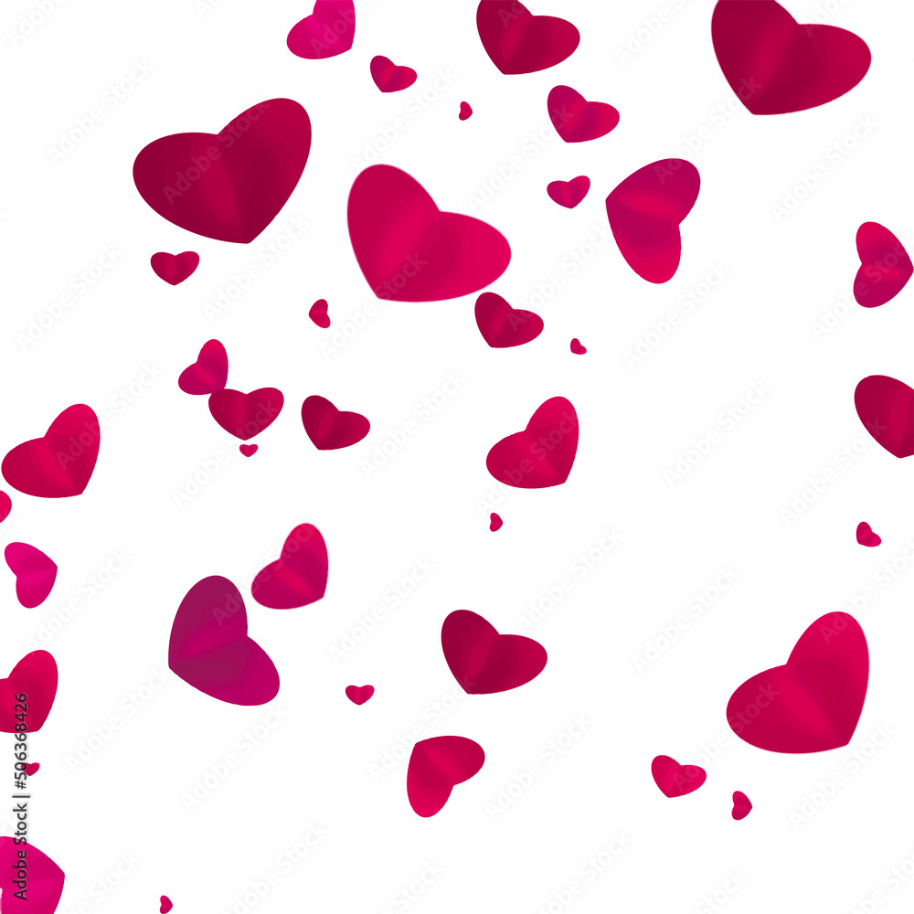 Red hearts isolated on white background. Valentine's Day. Vector illustration