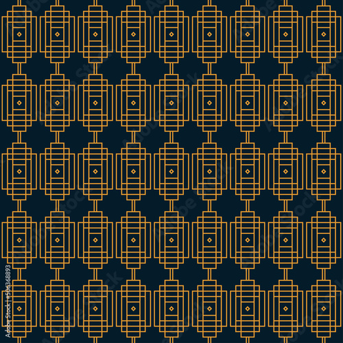 Abstract geometric block and squares pattern. Seamless mosaic and tile. Vector illustration