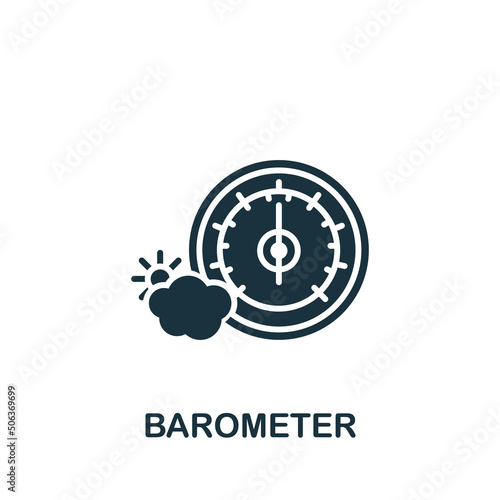 Barometer icon. Monochrome simple Measuring icon for templates, web design and infographics