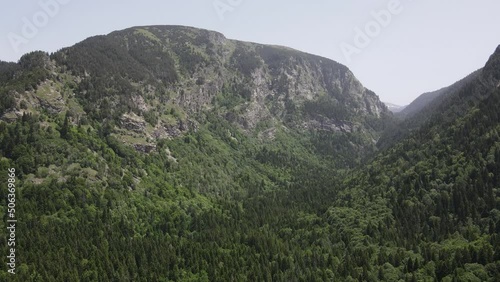 Aerial view of Rila Mountain near Kirilova Polyana (Cyril meadow), Kyustendil region, Bulgaria photo