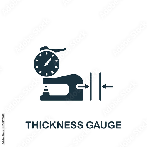 Thickness Gauge icon. Monochrome simple Measuring icon for templates, web design and infographics