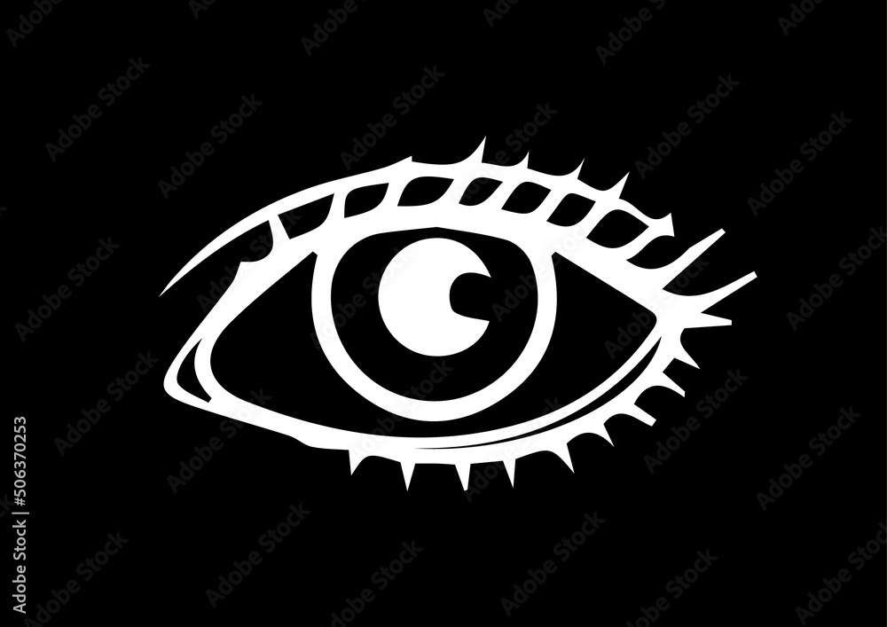 Obraz premium illustration of an eye in vector art 