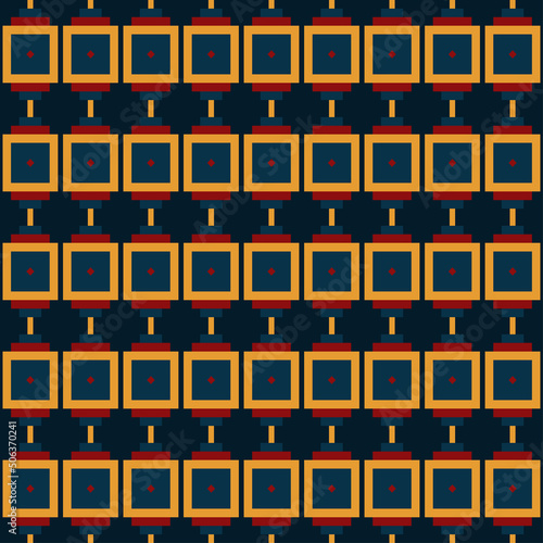 Abstract geometric block and squares pattern. Seamless mosaic and tile. Vector illustration