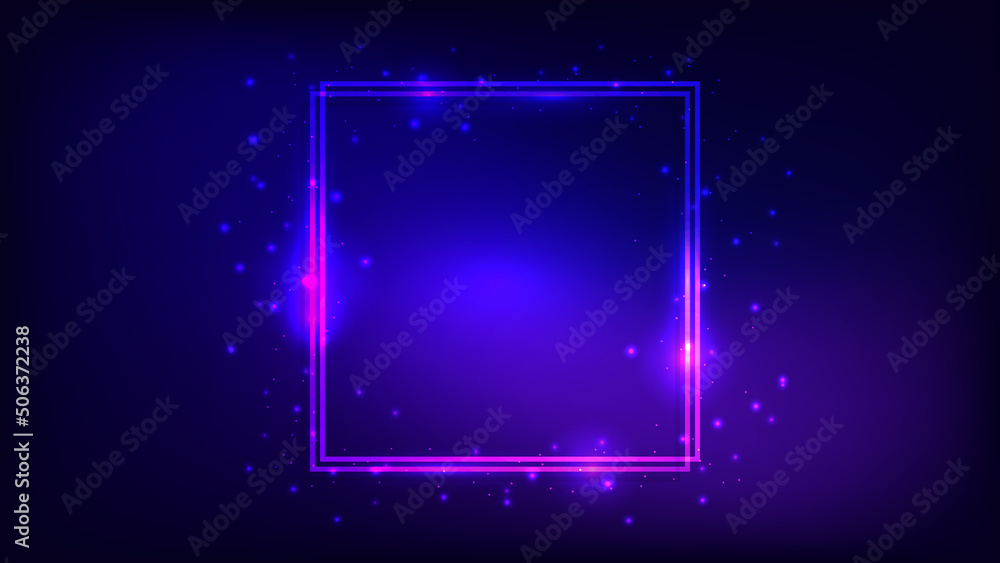 Neon double square frame Neon double square frame