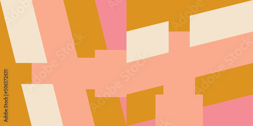 Modern vector abstract  geometric background with rectangles and squares  in retro scandinavian style. Pastel colored simple shapes graphic diagonal pattern. Abstract mosaic artwork.