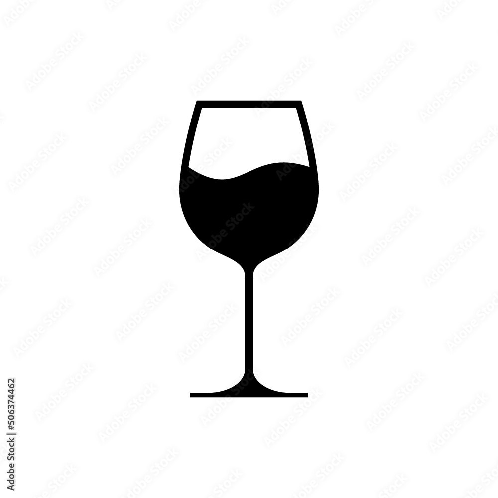 Wine glass icon isolated on white background Wine glass icon isolated on white background