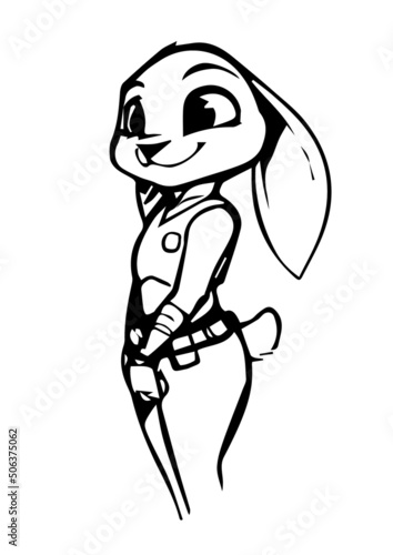 illustration of judy hopps best graphics design in vector art