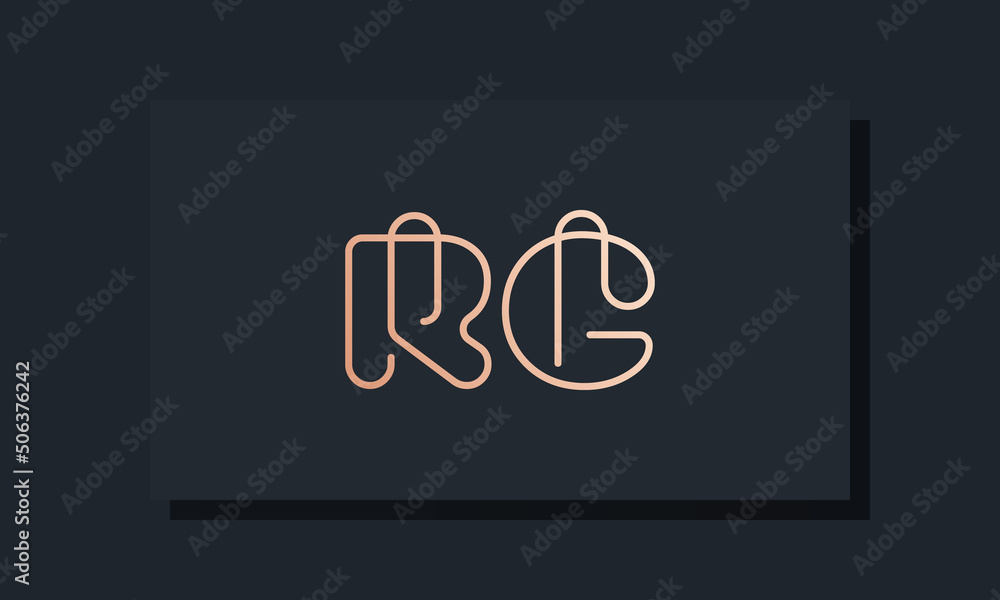 Minimal clip initial letter RA logo - obrazy, fototapety, plakaty 