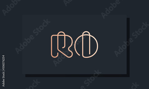 Minimal clip initial letter RA logo photo