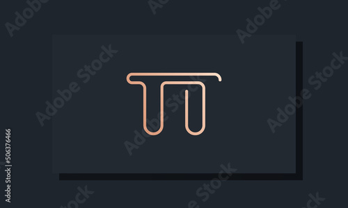 Minimal clip initial letter TT logo