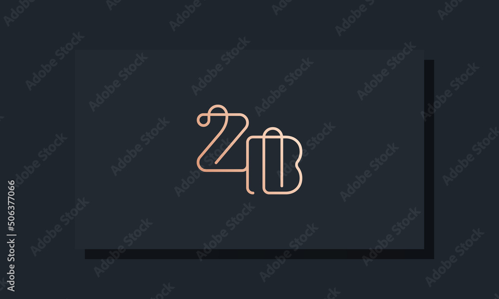 Minimal clip initial letter ZB logo.