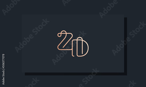 Minimal clip initial letter ZD logo.