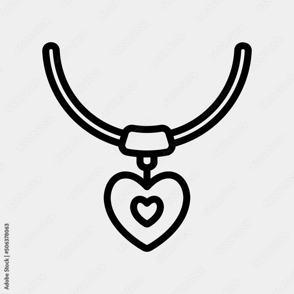 Necklace icon in line style, use for website mobile app presentation
