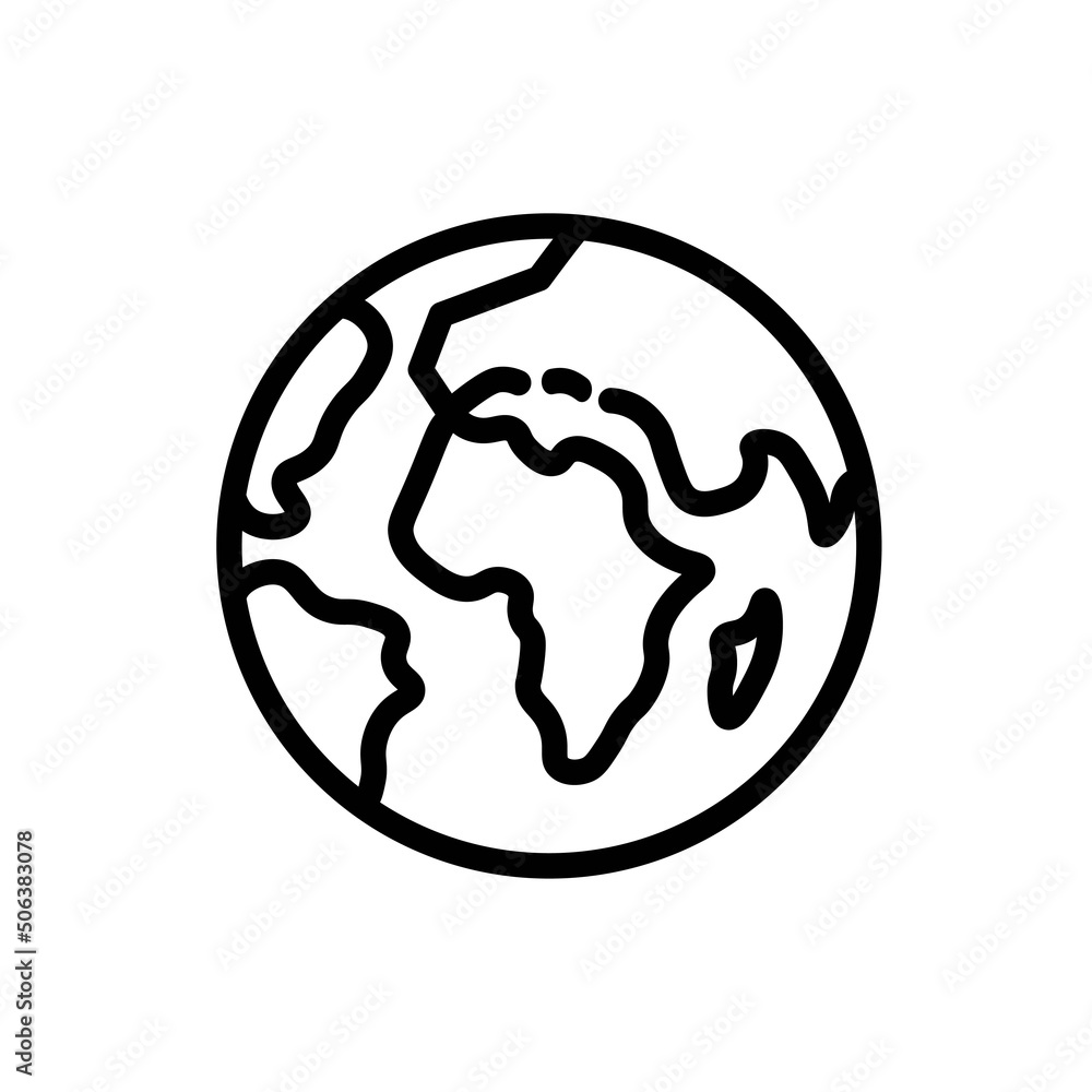 World Vector Icon. Earth logo icon vector sillouette. World Vector Icon. Earth logo icon vector sillouette.