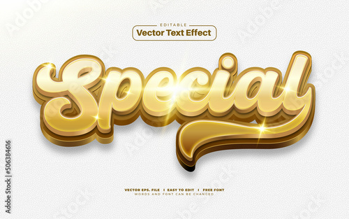 3D Special Gold Vector Text Effect