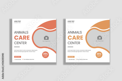 Animal Care Centre social media and web banner template
