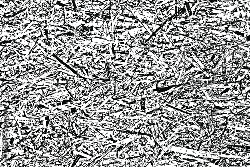 Grunge texture oriented chipboard. Monochrome OSB panel background. Overlay template. Vector illustration