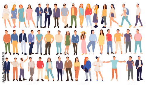 people set flat design, , isolated, vector