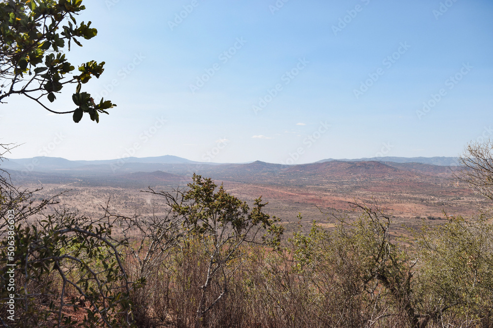 Scenic view of the arid landscapes of Makueni, Kenya Scenic view of the arid landscapes of Makueni, Kenya