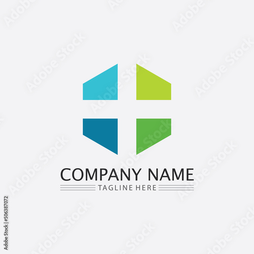 Hospital logo and health care icon symbols template icons app