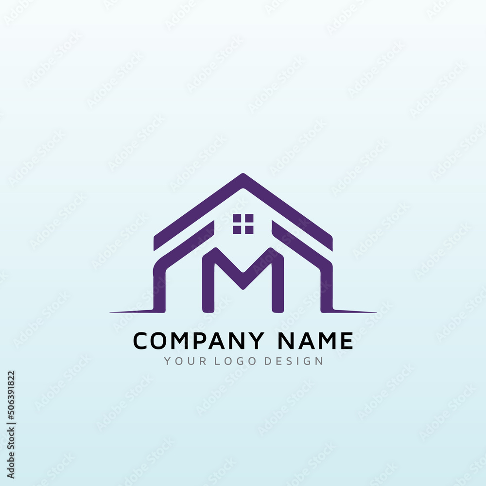 logo for Property tax company helping people lower their taxes letter M logo for Property tax company helping people lower their taxes letter M