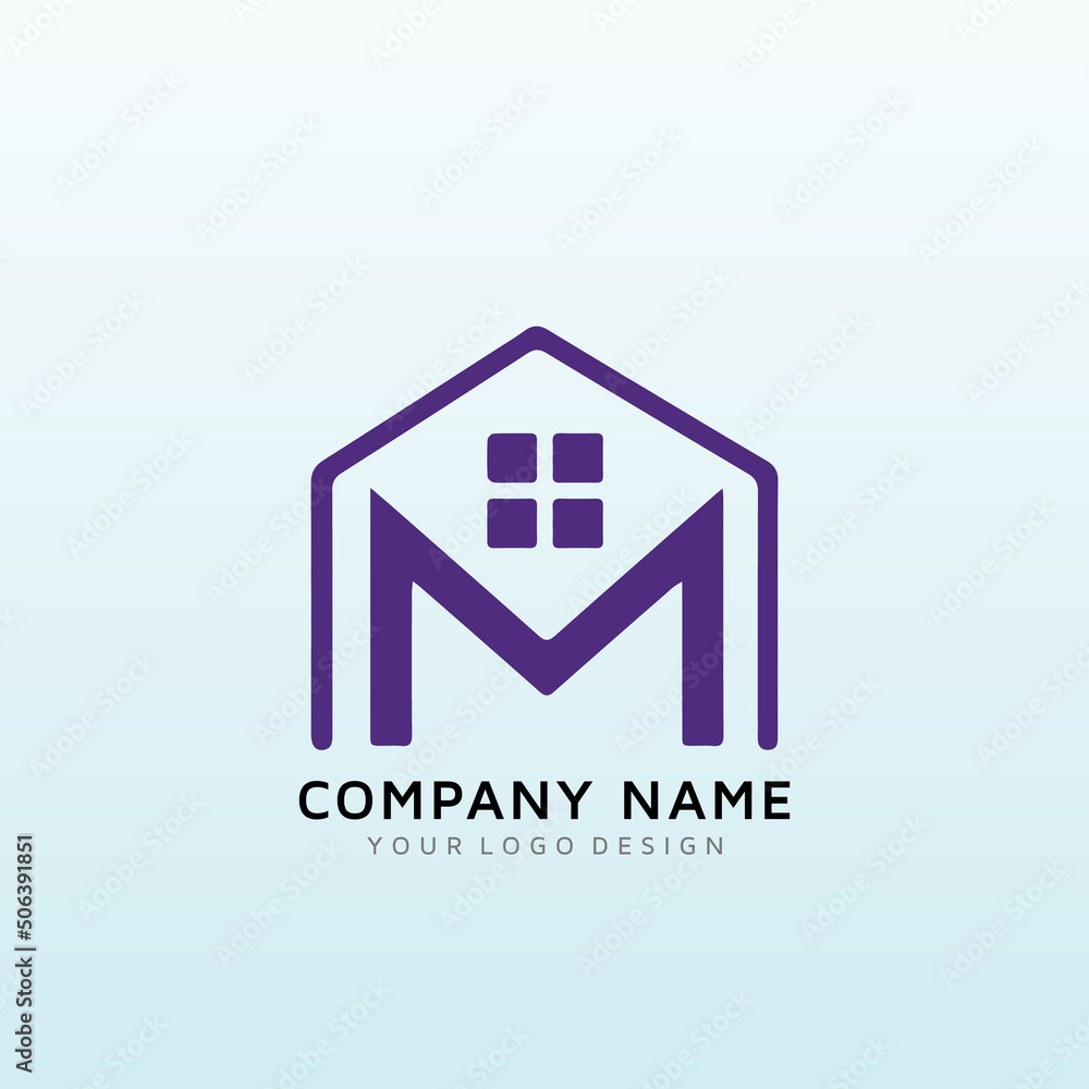 logo for Property tax company helping people lower their taxes letter M logo for Property tax company helping people lower their taxes letter M