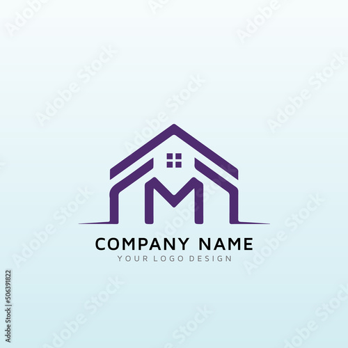 logo for Property tax company helping people lower their taxes letter M