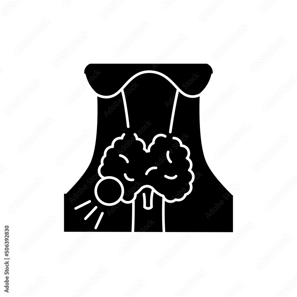 Thyroid cancer color line icon. Human diseases. Thyroid cancer color line icon. Human diseases.