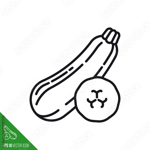 Zucchini vegetableline icon vector illustration