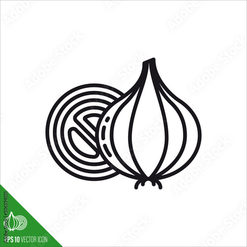 Onion line icon vector illsutration