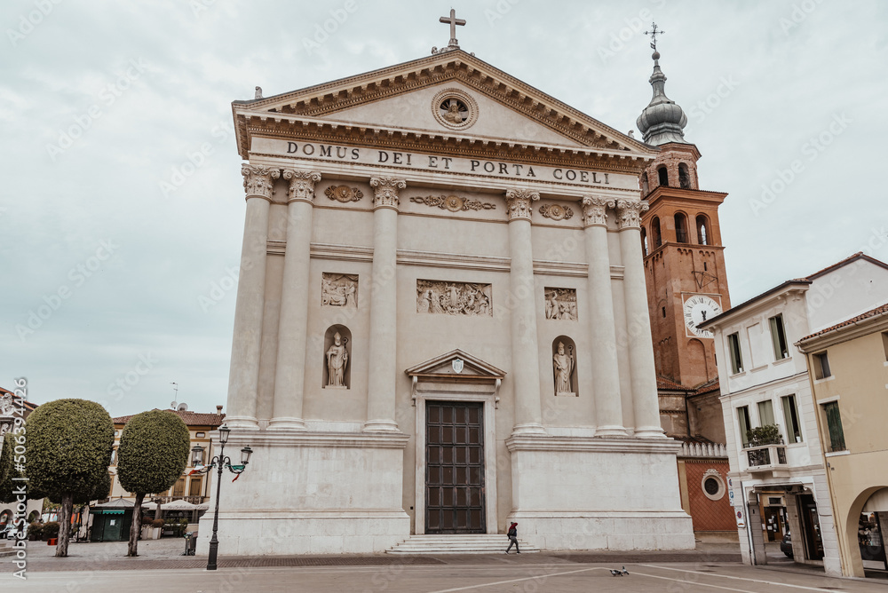 Facade of Cittadella Duomo, Padua, Veneto, Italy, Europe