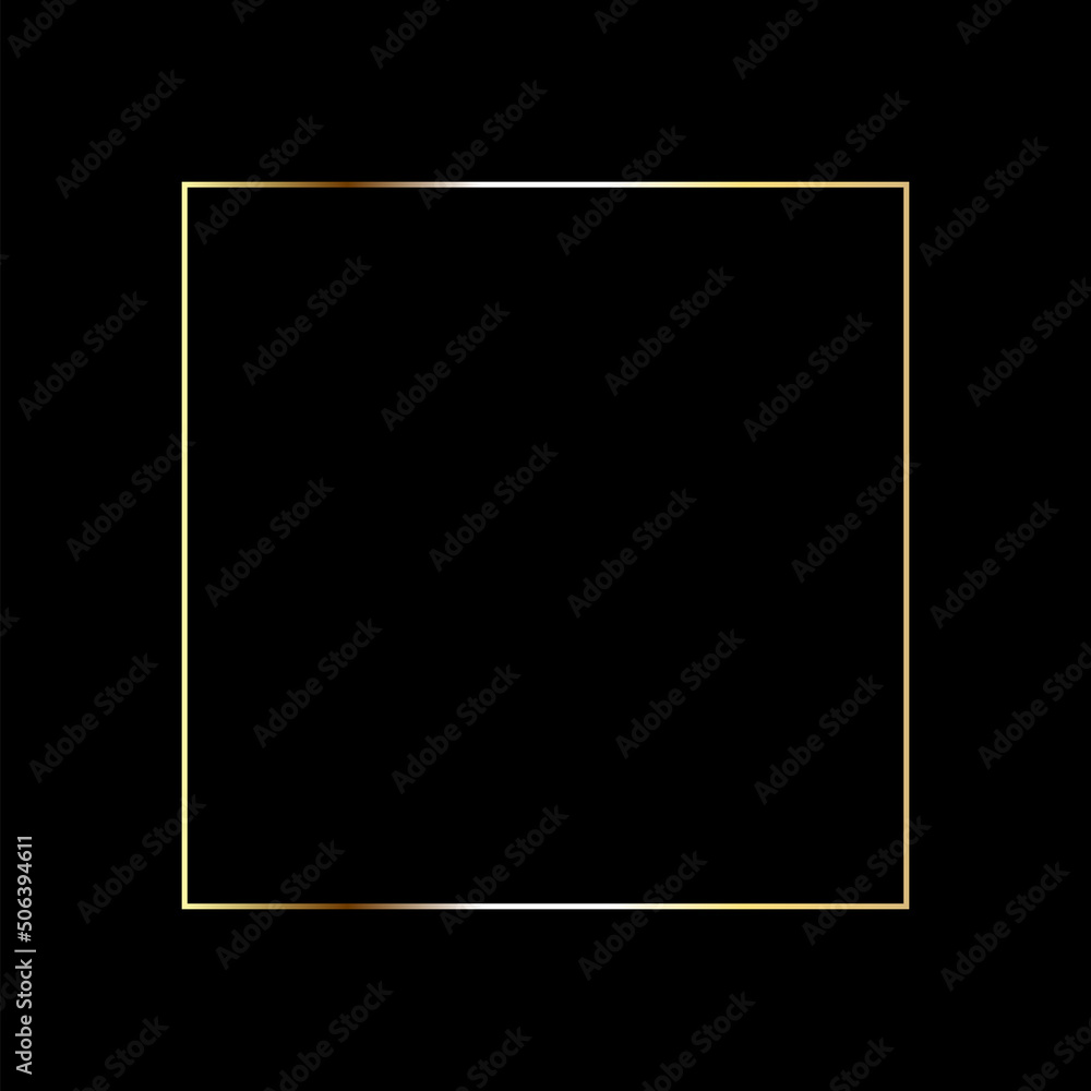 Square Golden Frame on The Black Background. EPS10 Square Golden Frame on The Black Background. EPS10