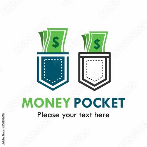 Money pocket logo template illustration