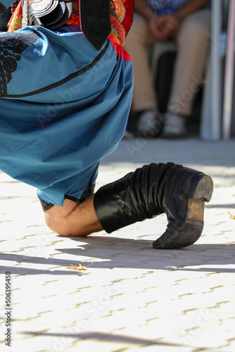 Turkey, Mugla, Mentese local cultural festival folklore (efe zeybek) men's and women's clothes photo