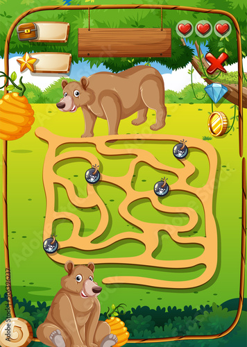 Game design with bears and beehive