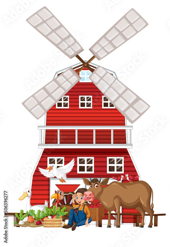 Farming theme with many animals