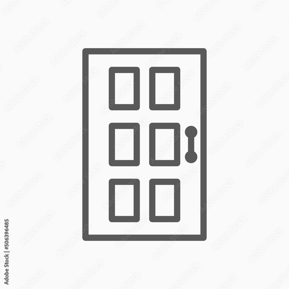 door icon, gate vector, wicket illustration door icon, gate vector, wicket illustration