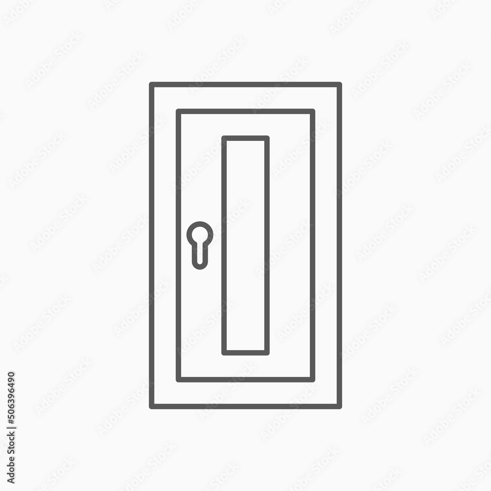 door icon, gate vector, wicket illustration door icon, gate vector, wicket illustration