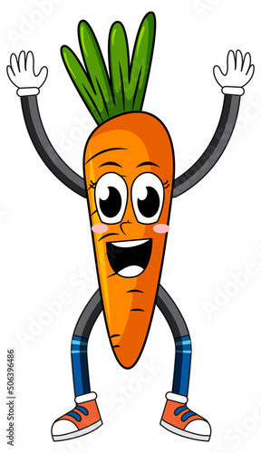 Carrot with arms and legs