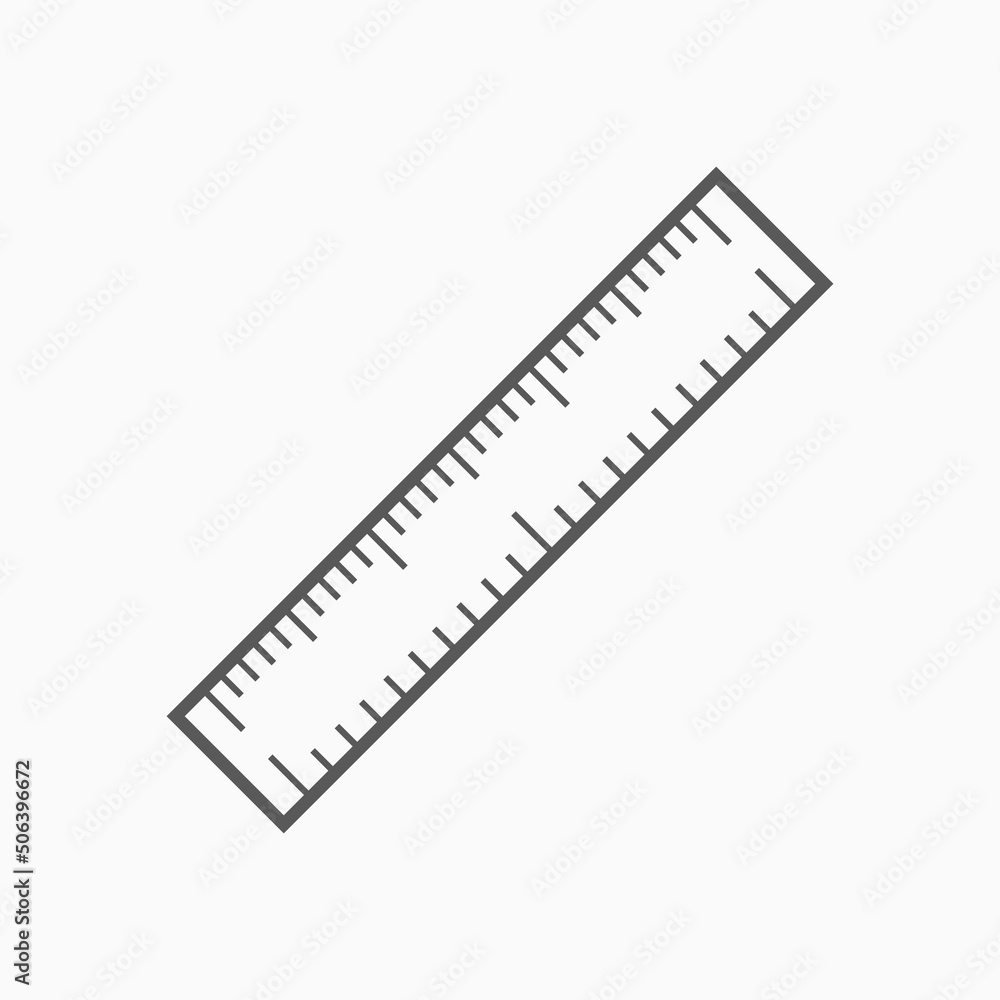 ruler icon, stationary vector, measurement illustration ruler icon, stationary vector, measurement illustration