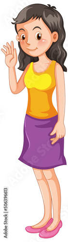 Teenager girl with happy face