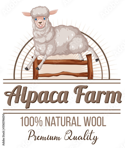 Alpaca farm logo for wool products
