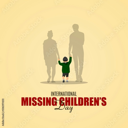International Missing Children’s Day vector illustration. Suitable for Poster, Banners, campaign and greeting card. 