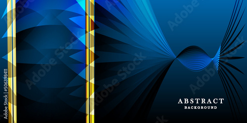 Luxury blue gold background vector