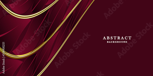 Luxury violet and gold background with leaves