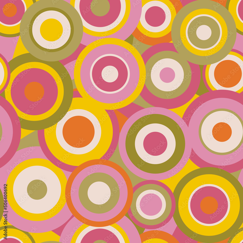Colorful circles retro seamless pattern Colorful circles retro seamless pattern