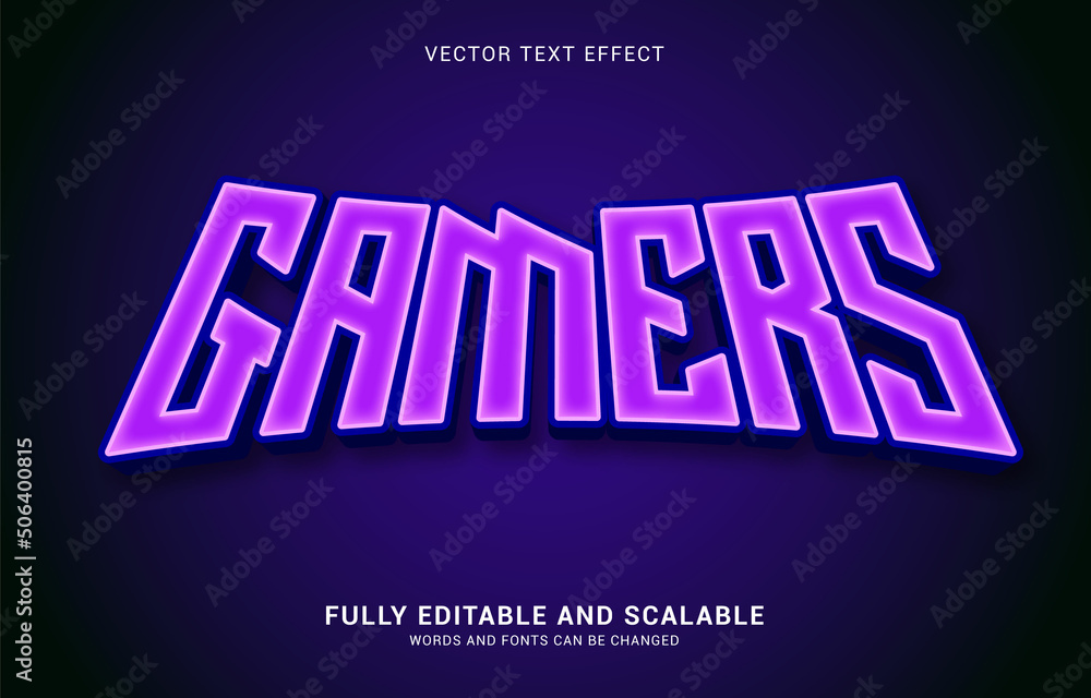 Obraz premium editable text effect, Gamers style