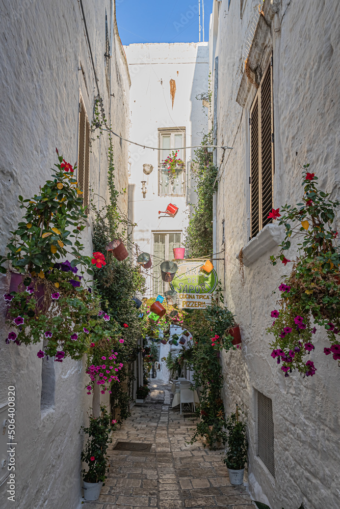 Naklejka premium Ostuni, known as the 'White City' is one of Puglia's top travel destinations
